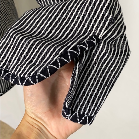 Talbots Hidden Button Pin Stripe Navy Blazer NWOT - Picture 5 of 10